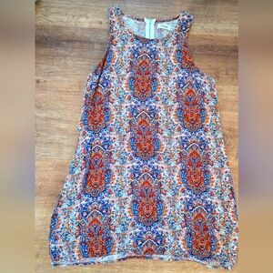 Sunnygirl Colorful Paisley Sleeveless Dress Size Small
